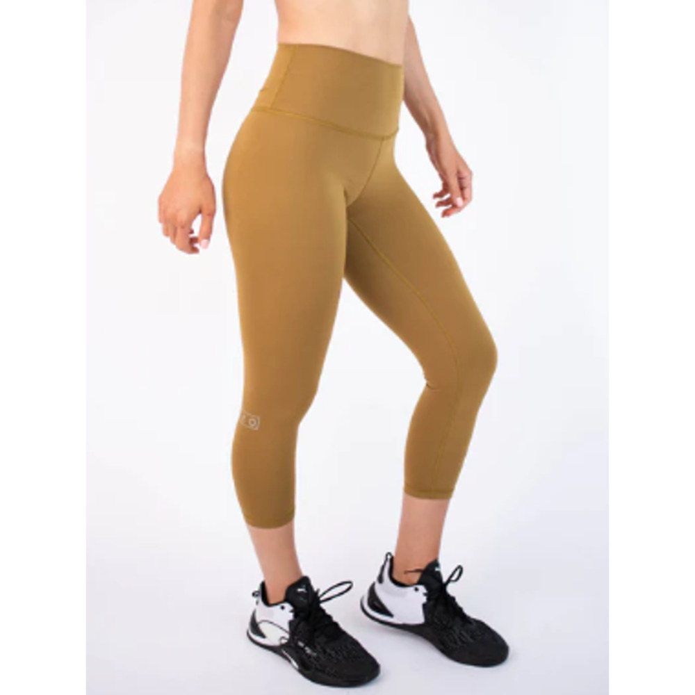238  FLEO El Toro Bounce Athletic Stretch Leggings Size Small in Amber